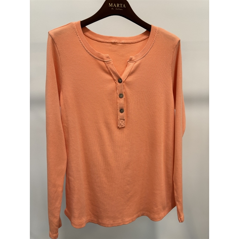 Marta Du Chateau Magali LS Tee  2553 Salmone