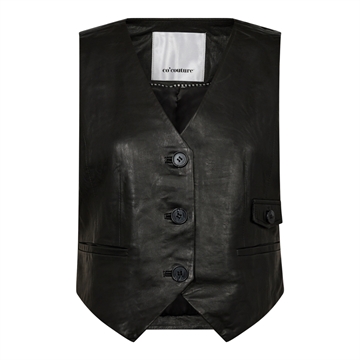 Co Couture PhoebeCC Leather Tailor Vest 30204 Black
