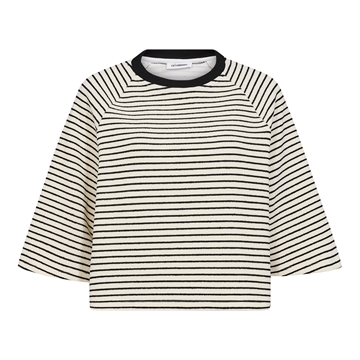 Co Couture ErinCC Stripe Tee 33130 White-Black