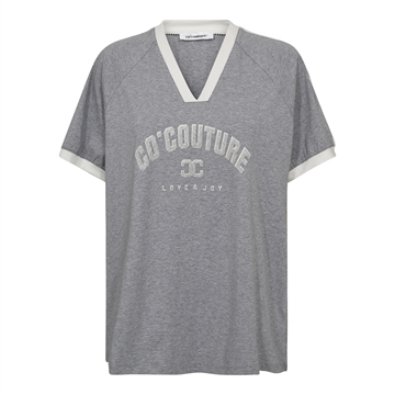 Co Couture SiaraCC Oversize Sporty V-Tee 33140 GreyMelange-Off White