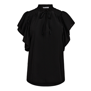 Co Couture ToraCC Frill Top Black 35478