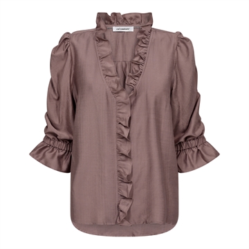 Co Couture HeraCC Frill SS Blouse 35535 Dusty Rose