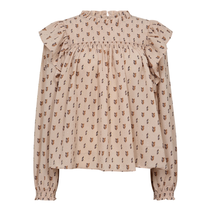 Co Couture DirectionCC Frill Blouse 35575 Nude