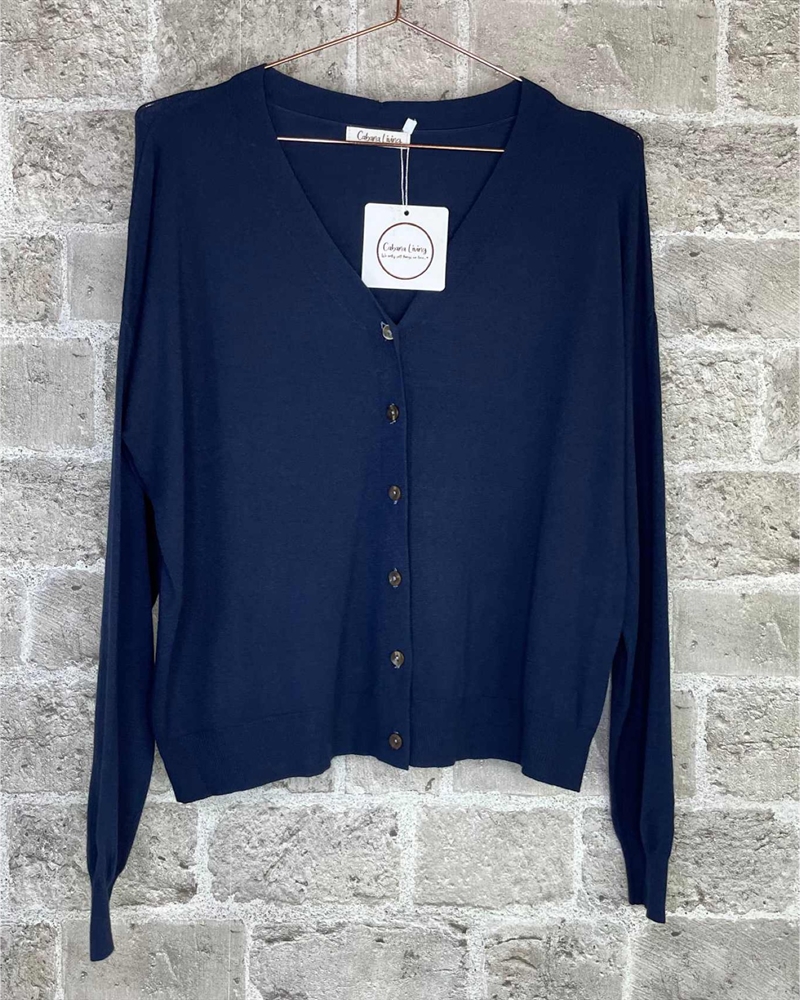 Cabana Living Becca 6044 Navy cardigan  ** KOMMER CA. UGE 7/8**