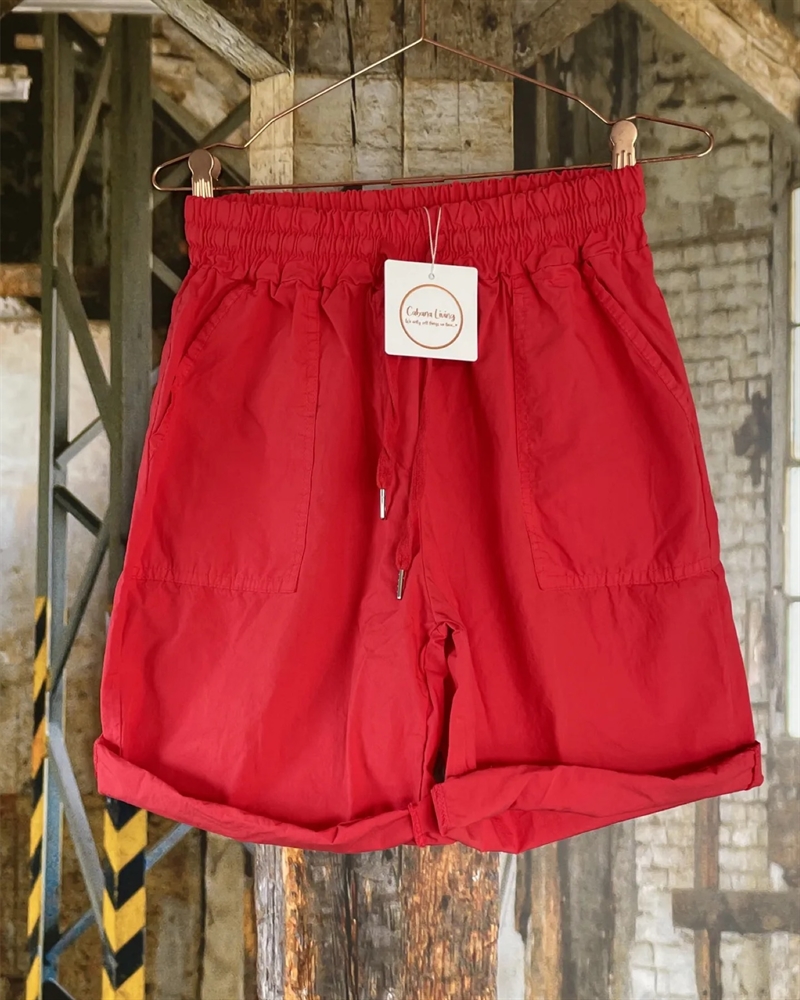 Cabana Living Poplin 11495 Shorts Red