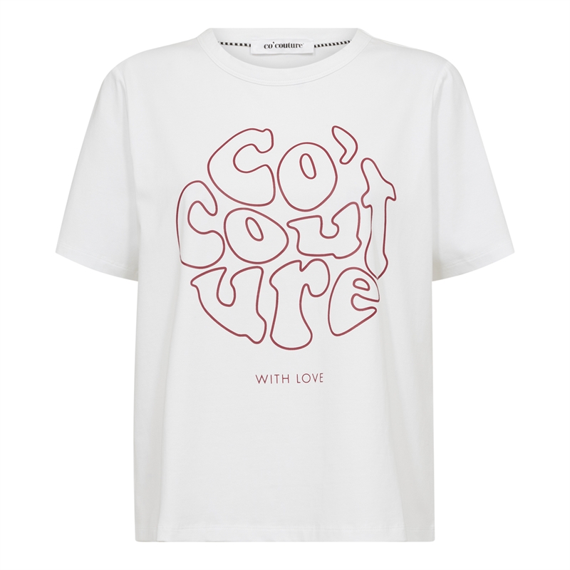 Co Couture SiaraCC Co couture Tee 33148 White-Burgundy