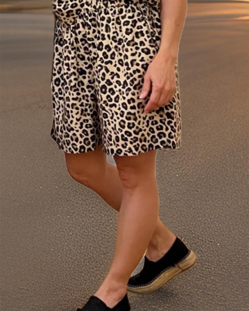 Depeche Clothing LinaDE Shorts 100154 261 Leopard Printed 