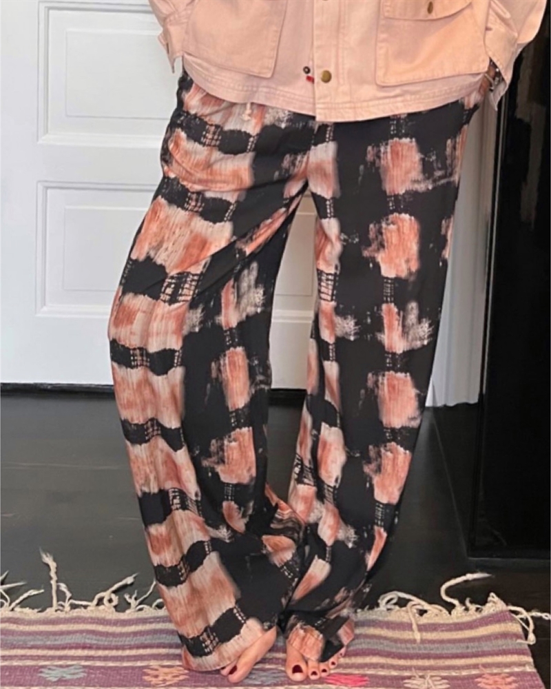 Depeche Clothing NoliaDE Loose Pants 100290 Rose Black Print