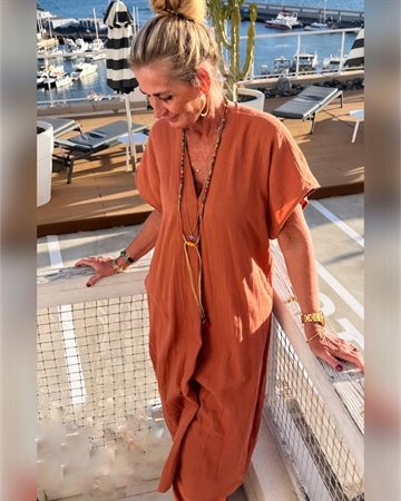 WAUW STELLA KAFTAN Terra cotta〖 PRE-ORDRE〗KOMMER I MAJ