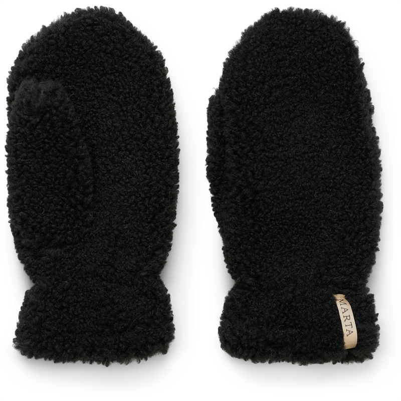 MARTA Teddy Mitten 48744 Black - handsker