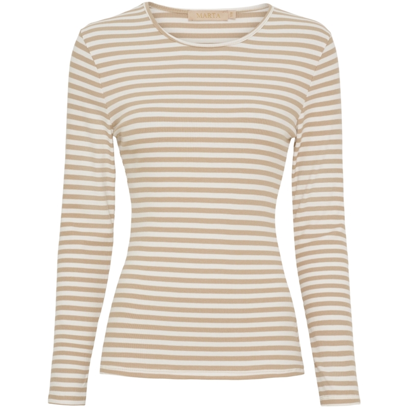 Marta Du Chateau Josiane LS Tee 49066 Beige-Greggio