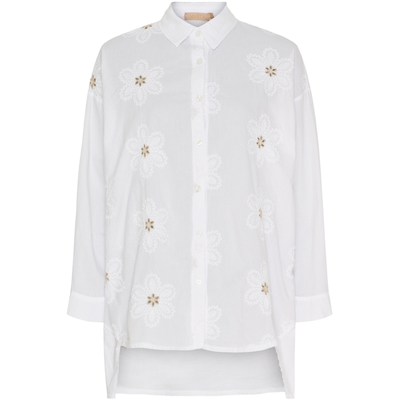 Marta Du Chateau Marthe Shirt 6885 White Storskjorte