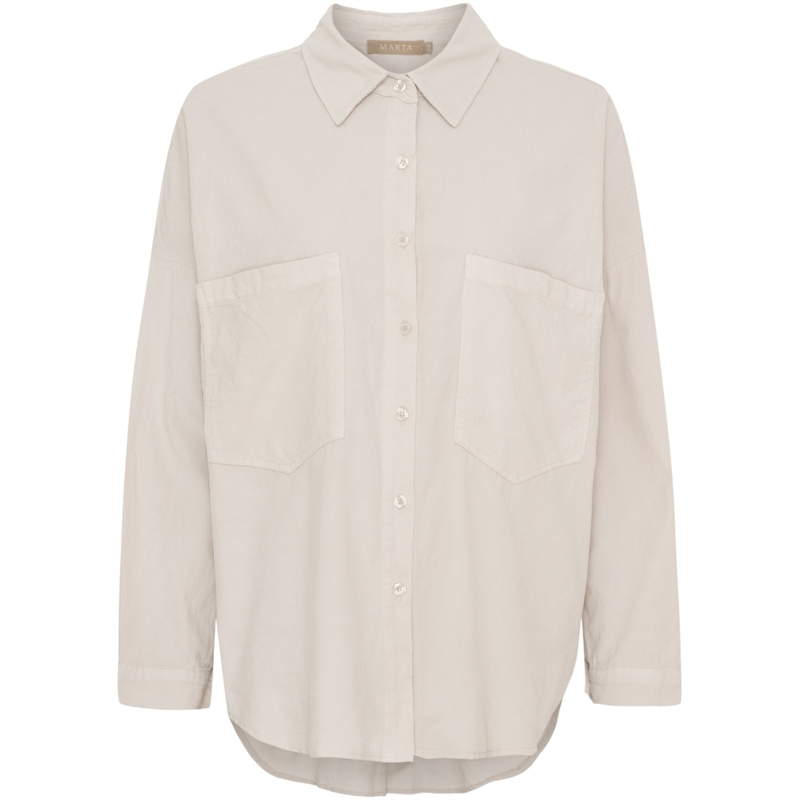 Marta Du Chateau Mdc Coline Shirt 258037 Beige 1752 Babyfløjl