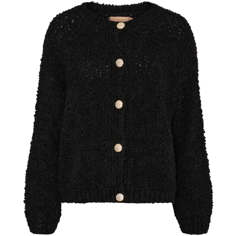 Marta Du Chateau Mdc Rosalie Knit A0165 Black Strikcardigan