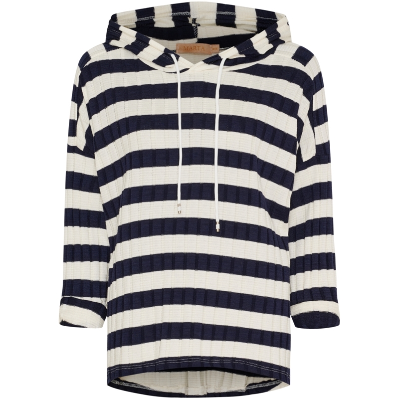 Marta Du Chateau Mdc Ysaline Blouse 21146 Navy Hoodie