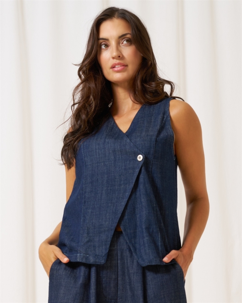 Marta Du Chateau MdcCarmille Vest 86188 Dark Blue