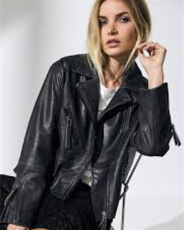 Co Couture FloydCC Crop Leather Jacket 30299 Black 