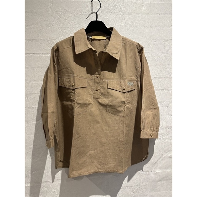 Gaspar Express Oslo Denim Shirt  2501313 Skjorte Dark sand 〖 PRE-ORDRE〗KOMMER I MARTS